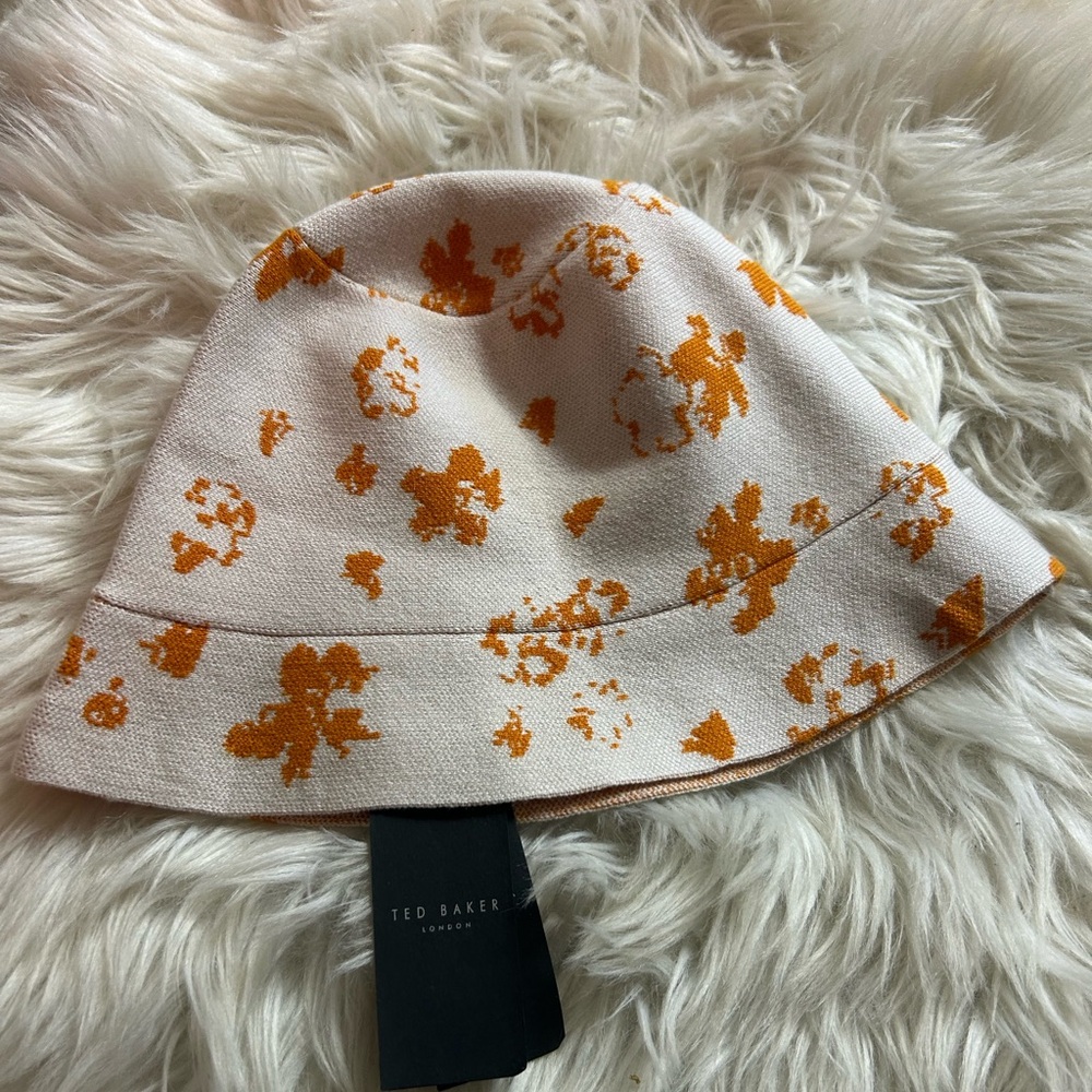Ted Baker Orange Floral on Cream BOB  HAT